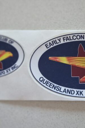 Early Falcon Car Club of Queensland car stickers